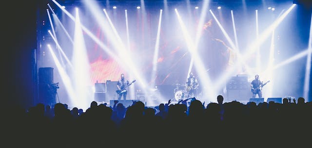 Laser lights during a concert